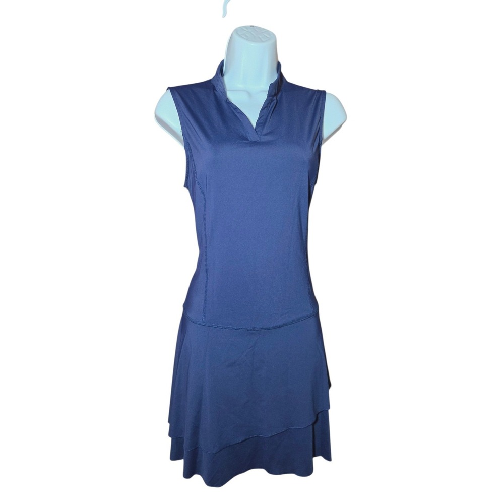 Jack Smith Tennis Pickleball Sleeveless Navy Blue Shift Sheath Mini Dress M